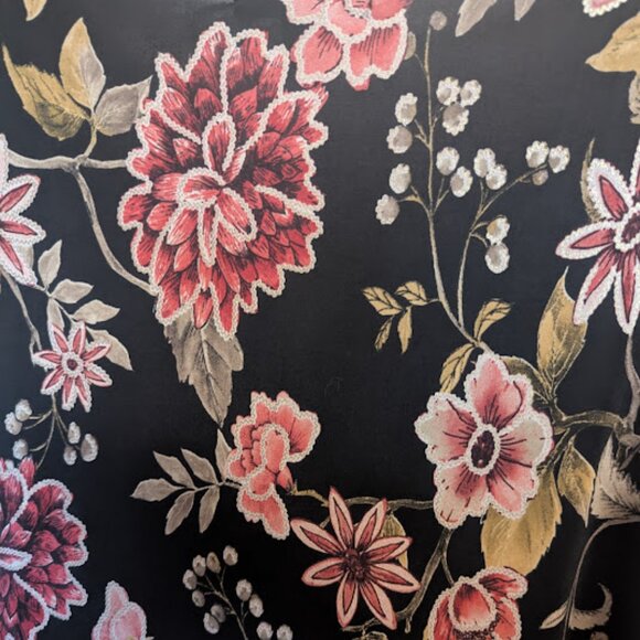 Black and Pink Blouse with Bell Sleeves Size Medium - Picture 4 of 4